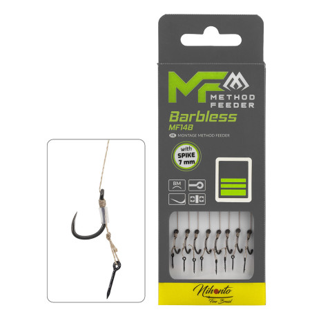 Przypon MF Mikado MF14 z igłą hak bez zadziora nr8 / 10cm / plecionka:0.14mm
