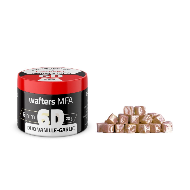 Przynęta hakowa Match Pro 6D Wafter 6x6mm 20g - Duo VANILLE-GARLIC Przynęta hakowa Match Pro 6D Wafter 6x6mm 20g - Duo VANILLE-GARLIC