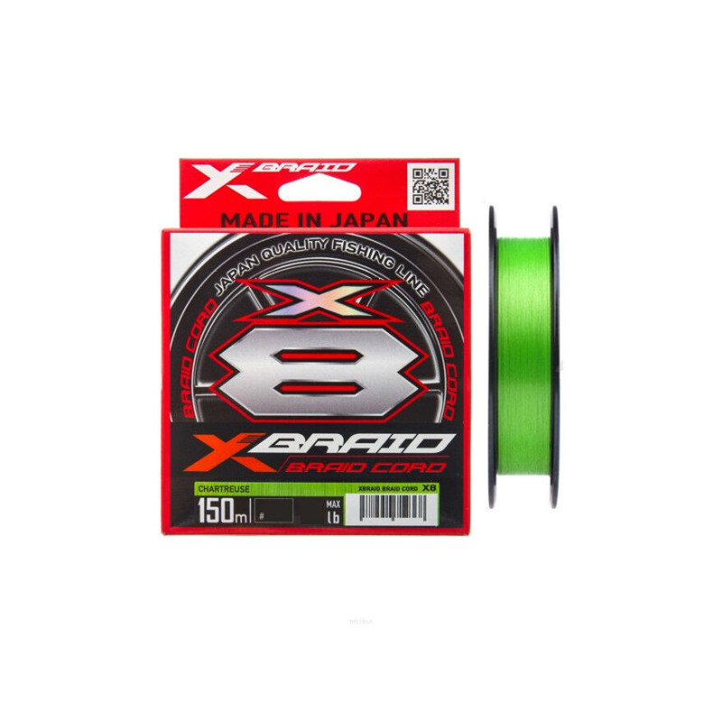 Plecionka YGK X-Braid Braid Cord X8 150m / 0.09mm / Chartreuse Plecionka YGK X-Braid Braid Cord X8 150m / 0.09mm / Chartreuse