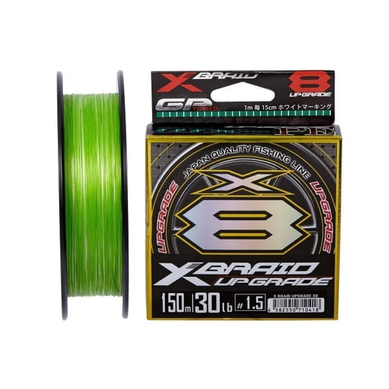 Plecionka YGK X-Braid Upgrade X8 150m / 0,185mm / jasnozielony Plecionka YGK X-Braid Upgrade X8 150m / 0,185mm / jasnozielony