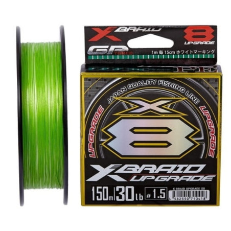 Plecionka YGK X-Braid Upgrade X8 150m / 0,165mm / jasnozielony Plecionka YGK X-Braid Upgrade X8 150m / 0,165mm / jasnozielony