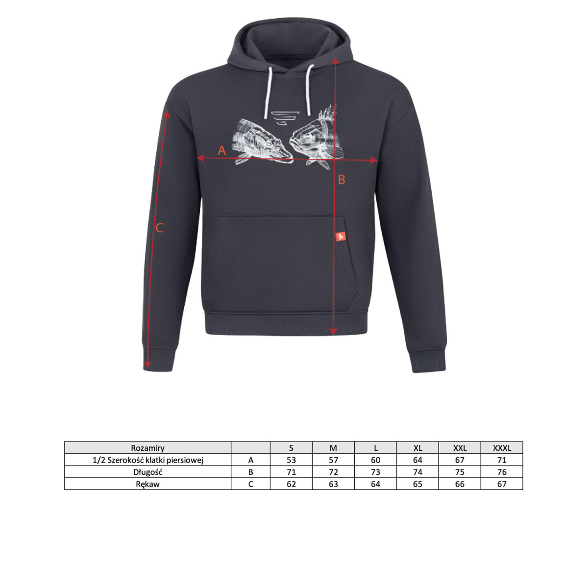 Bluza Favorite Fish dialog L - dark grey