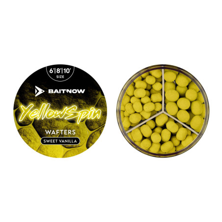 Przynęta BaitNow Wafters 6, 8, 10mm - Yellow Spin Przynęta BaitNow Wafters 6, 8, 10mm - Yellow Spin
