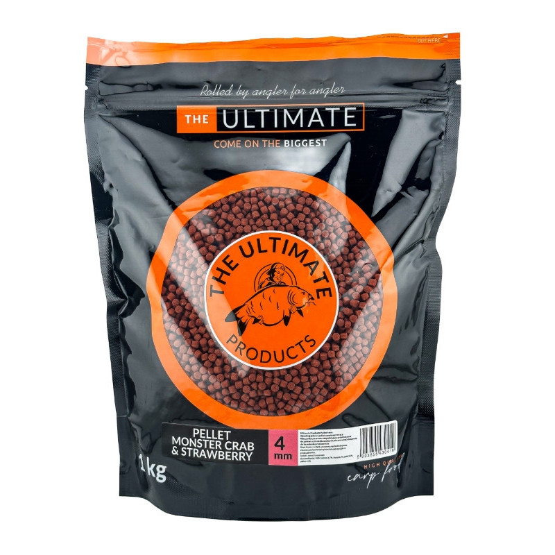 Pellet The Ultimate Monster Crab & Strawberry 4mm 1kg Pellet The Ultimate Monster Crab & Strawberry 4mm 1kg
