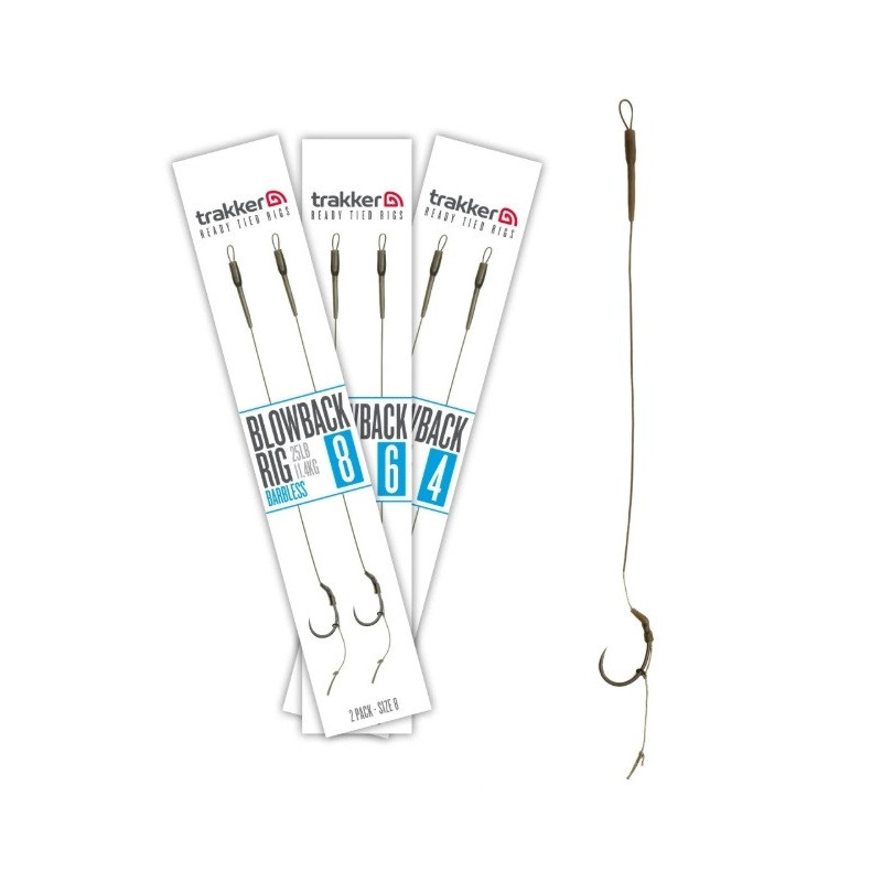 Przypony Trakker Blowback Rig Barbless hak4 / 25lb Przypony Trakker Blowback Rig Barbless hak4 / 25lb