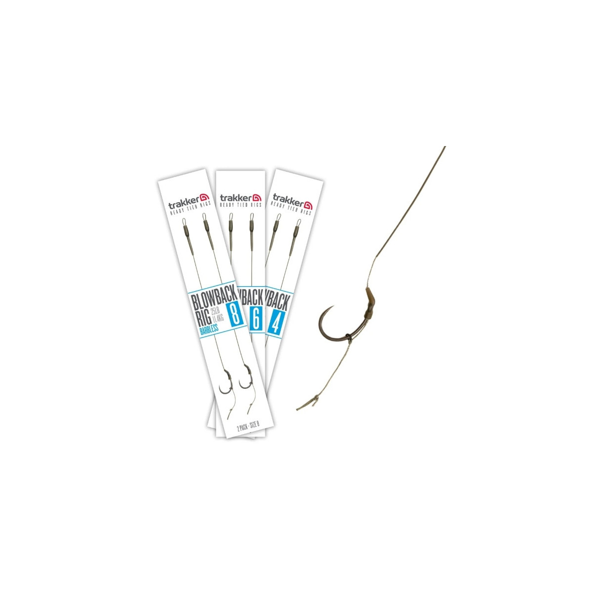 Przypony Trakker Blowback Rig Barbless hak4 / 25lb Przypony Trakker Blowback Rig Barbless hak4 / 25lb