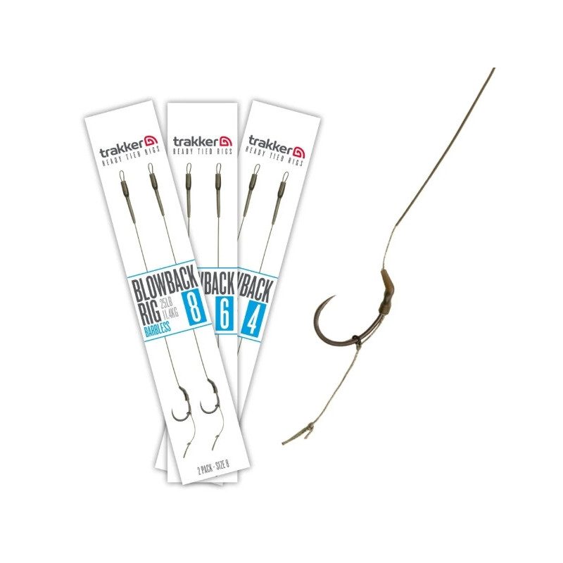 Przypony Trakker Blowback Rig Barbless hak4 / 25lb Przypony Trakker Blowback Rig Barbless hak4 / 25lb