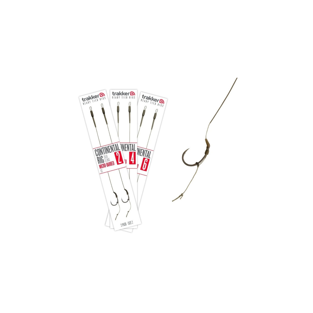 Przypon Trakker Continental Rig Micro Barbed hak2 / 35lb Przypon Trakker Continental Rig Micro Barbed hak2 / 35lb