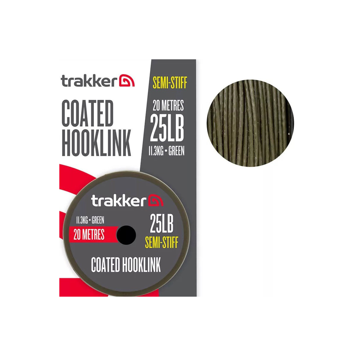 Plecionka Trakker Semi Stiff Coated Hooklink 20m / 25lb / 11,3kg Plecionka Trakker Semi Stiff Coated Hooklink 20m / 25lb / 11,3kg