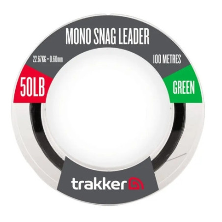 Strzałówka mono Trakker Snag Leader 100m / 0,60mm / 50lb / 22,60kg / green Strzałówka mono Trakker Snag Leader 100m / 0,60mm / 50lb / 22,60kg / green