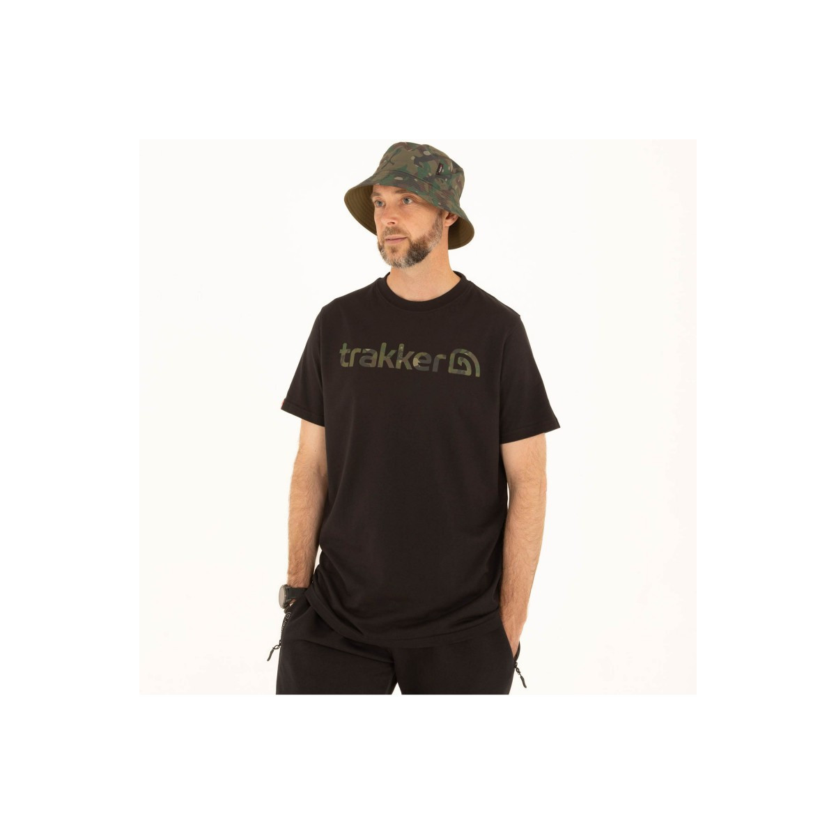 Koszulka Trakker CR Logo T-Shirt Black Camo roz.XL