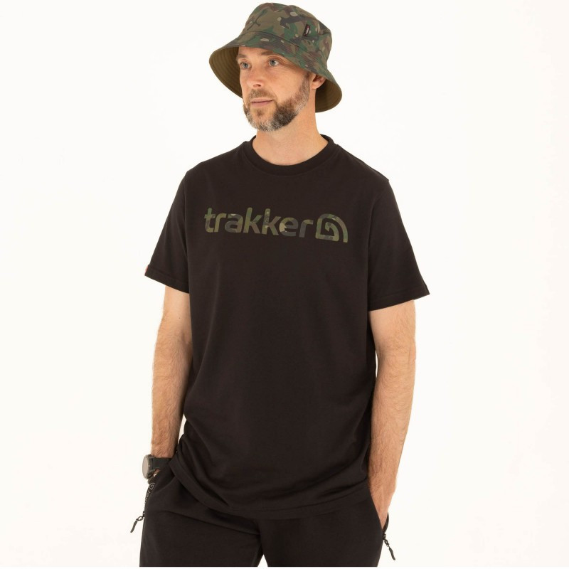 Koszulka Trakker CR Logo T-Shirt Black Camo roz.XL