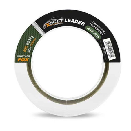 Żyłka Fox Exocet Pro (Low vis green) Leader 100m / 45lb / 0.60mm Żyłka Fox Exocet Pro (Low vis green) Leader 100m / 45lb / 0.60mm