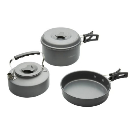 Zestaw trzyczęściowy z czajnikiem Trakker Armolife Complete Cookware Set Zestaw trzyczęściowy z czajnikiem Trakker Armolife Complete Cookware Set