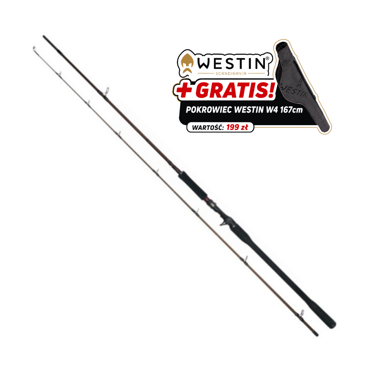 Wędka Westin W4 Powercast-T 2nd 255cm / 40-130g +GRATIS Wędka Westin W4 Powercast-T 2nd 255cm / 40-130g +GRATIS