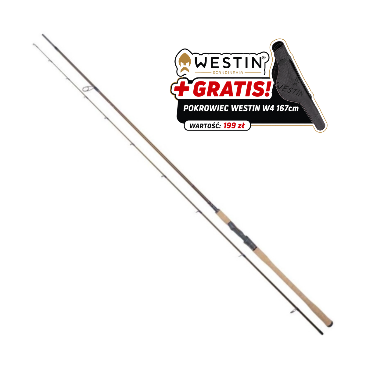 Wędka Westin W4 Spin 2ND 2SKŁADY 300cm / 10-40g +GRATIS Wędka Westin W4 Spin 2ND 2SKŁADY 300cm / 10-40g +GRATIS