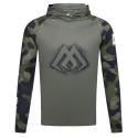 Bluza Mikado z kapturem i kominem z filtrem UPF roz.M - GREEN CAMO Bluza Mikado z kapturem i kominem z filtrem UPF roz.M - GREEN CAMO