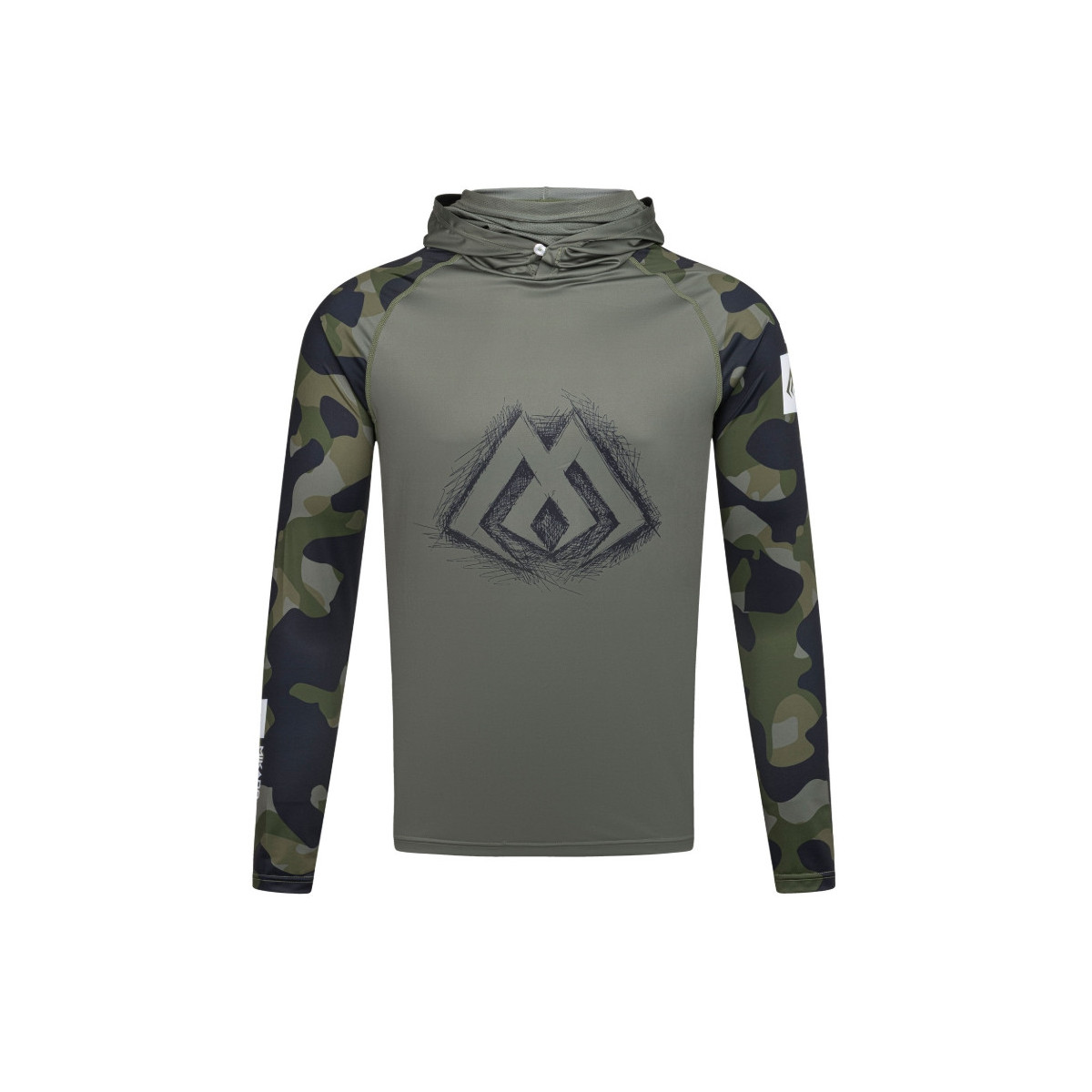 Bluza Mikado z kapturem i kominem z filtrem UPF roz.XL - GREEN CAMO