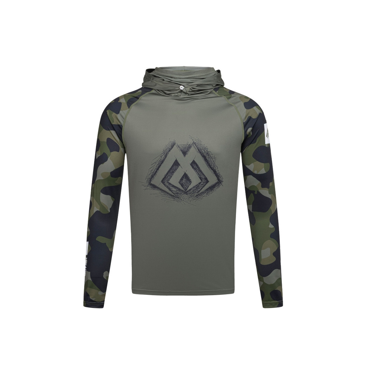 Bluza Mikado z kapturem i kominem z filtrem UPF roz.L - GREEN CAMO