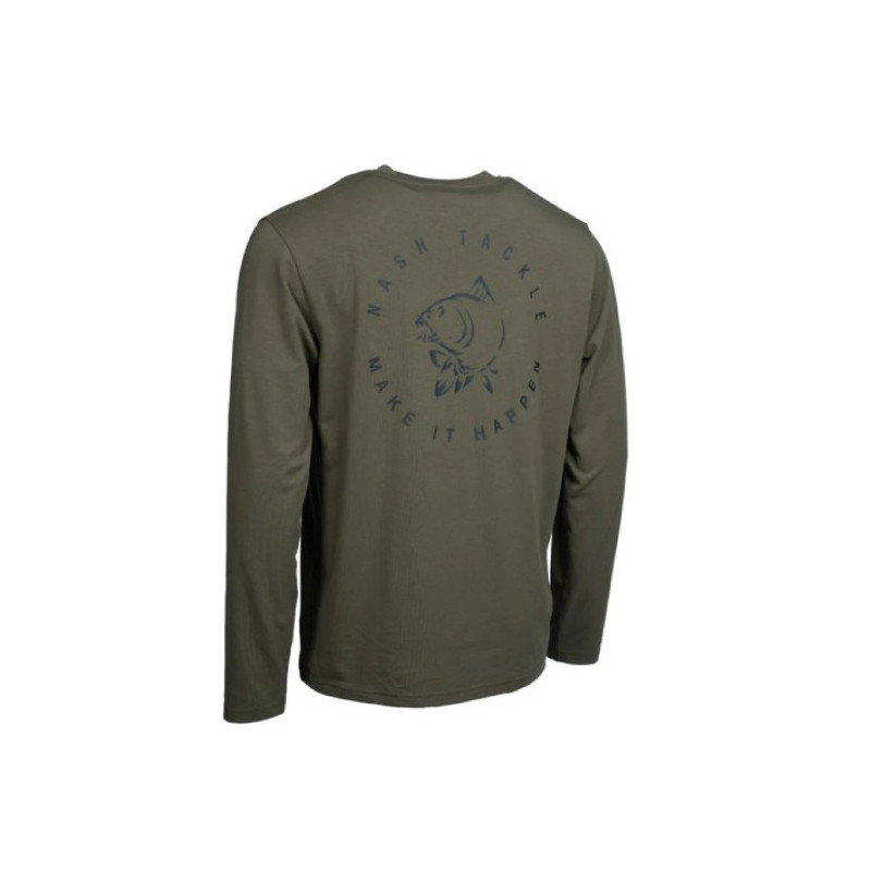 Koszulka Nash Make It Happen Carp Logo Long Sleeve T Shirt Green roz.XL