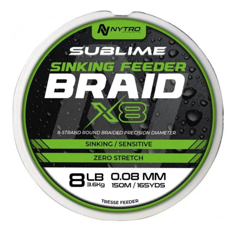 Plecionka Nytro Sublime X8 Sinking Feeder Braid 150m / 0,10mm - Brown Plecionka Nytro Sublime X8 Sinking Feeder Braid 150m / 0,10mm - Brown