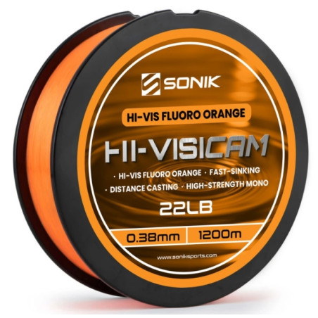 Żyłka Subsonik HI-VISICAM 1200m / 0,38mm / 22lb / orange Żyłka Subsonik HI-VISICAM 1200m / 0,38mm / 22lb / orange
