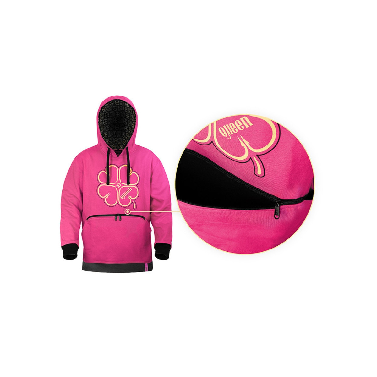 Bluza z kapturem Delphin QUEEN 4Love roz.L Bluza z kapturem Delphin QUEEN 4Love roz.L