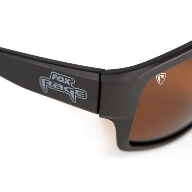 Okulary Fox Rage Grey Wrap Sunglasses Brown Lense Mirror Eyewear Okulary Fox Rage Grey Wrap Sunglasses Brown Lense Mirror Eyewear