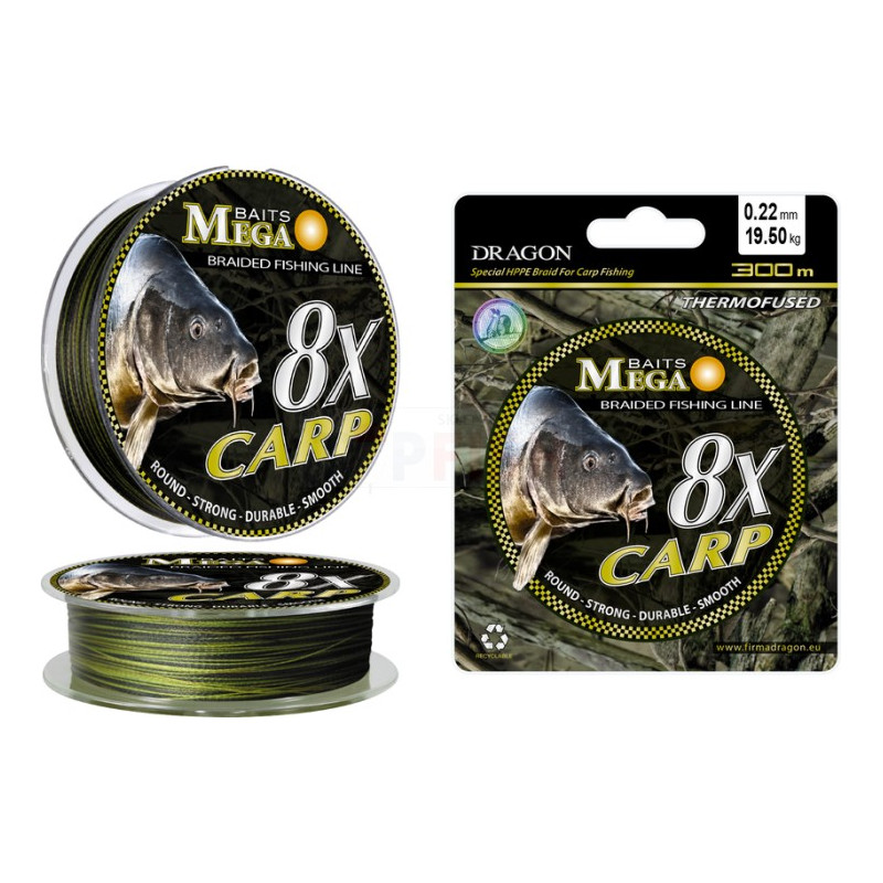 Plecionka Dragon 8x Carp Mega Baits 260m / 0.22mm Plecionka Dragon 8x Carp Mega Baits 260m / 0.22mm