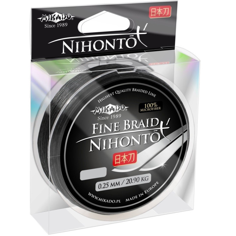 Plecionka Mikado Nihonto Fine Braid 900m czarna 0,20mm Plecionka Mikado Nihonto Fine Braid 900m czarna 0,20mm