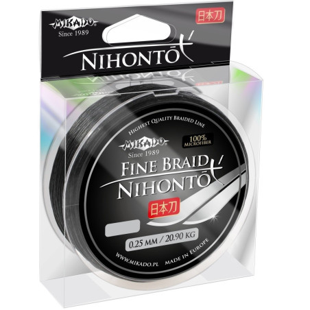 Plecionka Mikado Nihonto Fine Braid 900m czarna 0,40mm Plecionka Mikado Nihonto Fine Braid 900m czarna 0,40mm