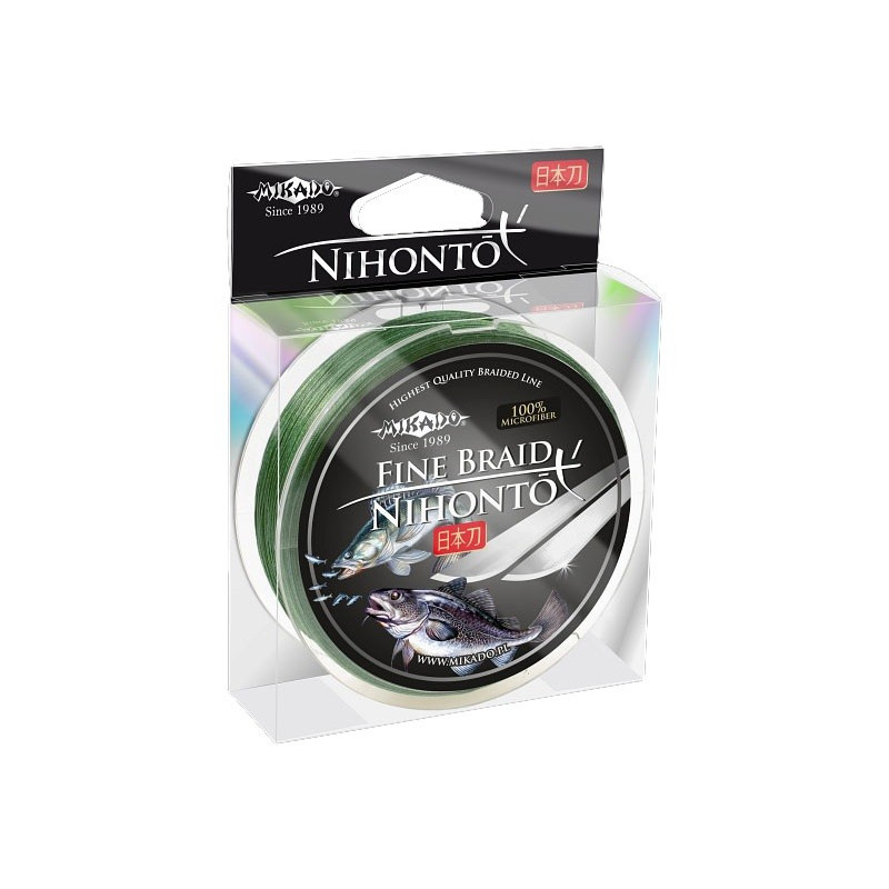 Plecionka Mikado Nihonto Fine Braid 900m zielona 0,40mm Plecionka Mikado Nihonto Fine Braid 900m zielona 0,40mm