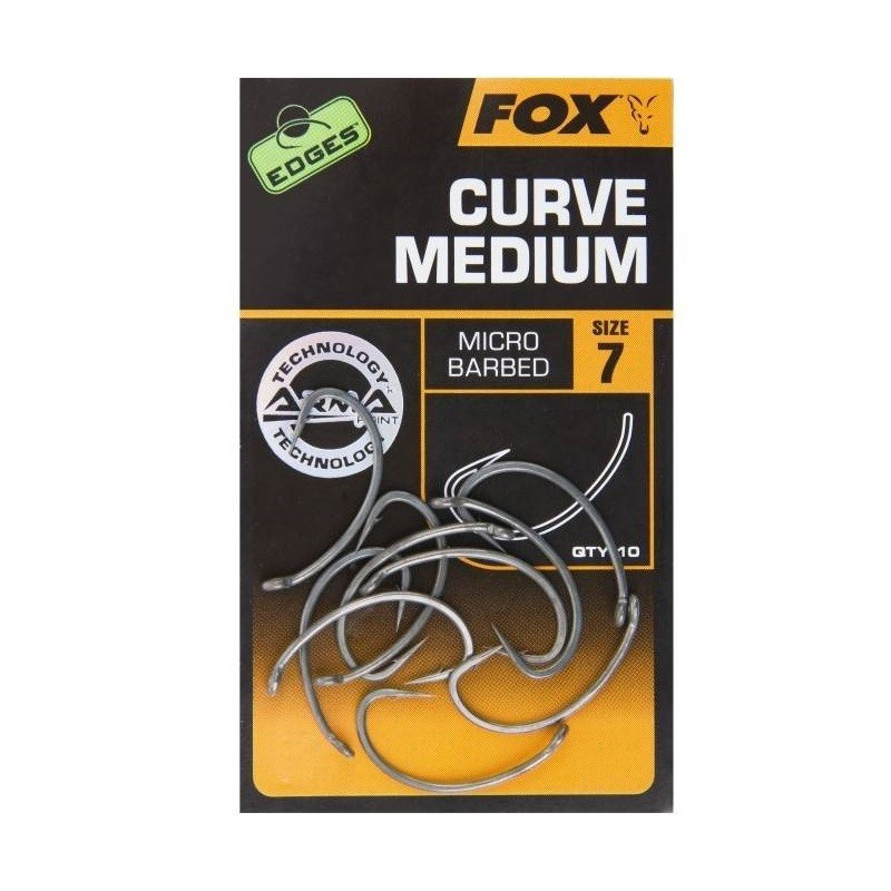 Haczyki karpiowe FOX Carp Edges Curve Shank Medium hak 4 Haczyki karpiowe FOX Carp Edges Curve Shank Medium hak 4