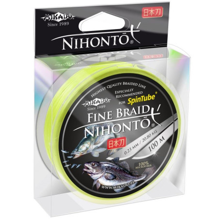 Plecionka Mikado Nihonto Fine Braid 150m - 0.10mm fluo Plecionka Mikado Nihonto Fine Braid 150m - 0.10mm fluo