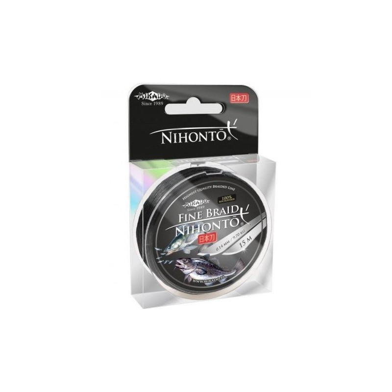 Plecionka Mikado Nihonto Fine Braid 150m - 0,08mm czarny Plecionka Mikado Nihonto Fine Braid 150m - 0,08mm czarny