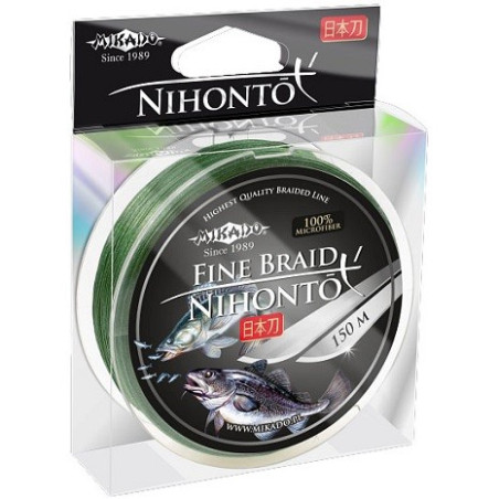 Plecionka Mikado Nihonto Fine Braid 150m - 0.14mm zielony