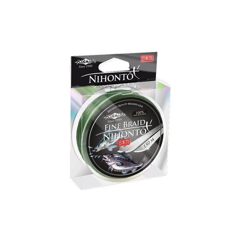 Plecionka Mikado Nihonto Fine Braid 150m - 0,08mm zielony