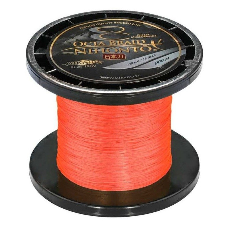 Plecionka Mikado Nihonto Fine Braid 300m - 0.50mm pomarańczowy Plecionka Mikado Nihonto Fine Braid 300m - 0.50mm pomarańczowy