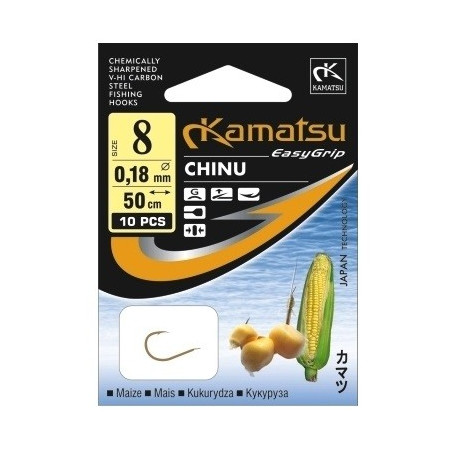 Haczyk Kamatsu z przyponem 50 kukurydza chinu roz. 6 Haczyk Kamatsu z przyponem 50 kukurydza chinu roz. 6
