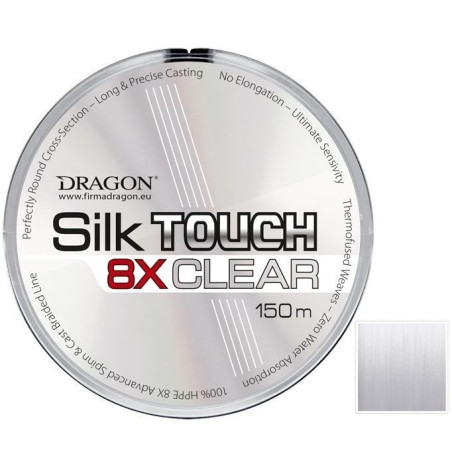 Plecionka Dragon Silk Touch 8X Clear 150m / 0,16mm Plecionka Dragon Silk Touch 8X Clear 150m / 0,16mm