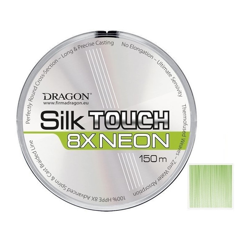 Plecionka Dragon Silk Touch 8X Neon 150m / 0,18mm Plecionka Dragon Silk Touch 8X Neon 150m / 0,18mm