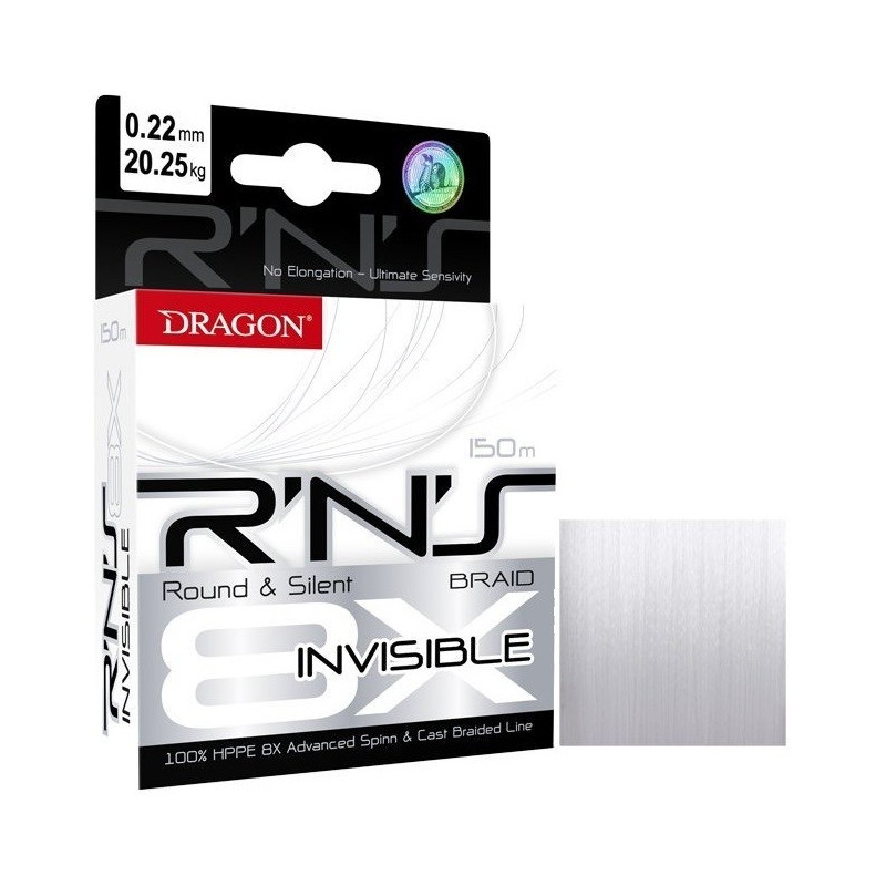 Plecionka Dragon Round & Silent R'n'S Invisible 150m / 0,10mm Plecionka Dragon Round & Silent R'n'S Invisible 150m / 0,10mm