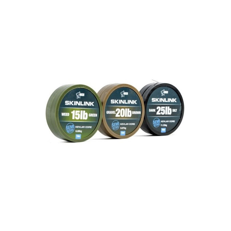 Materiał przyponowy NASH SkinLink Semi-Stiff 10m - 25lb WEED Materiał przyponowy NASH SkinLink Semi-Stiff 10m - 25lb WEED