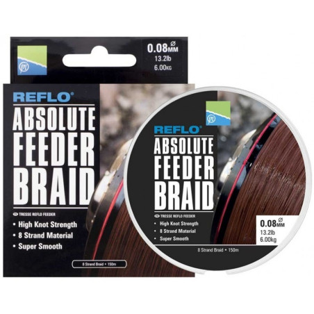 Plecionka Preston Reflo Absolute Feeder Braid 150m / 0,10mm Plecionka Preston Reflo Absolute Feeder Braid 150m / 0,10mm