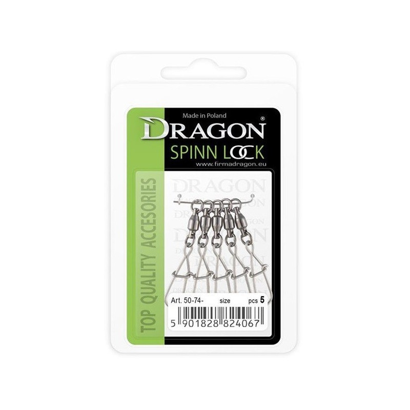 Agrafka z krętlikiem łożyskowanym Spinn Lock Dragon Agrafka z krętlikiem łożyskowanym Spinn Lock Dragon