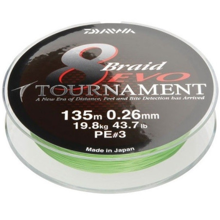 Plecionka Daiwa Tournament 8 Braided Evo 135m / 0.10mm