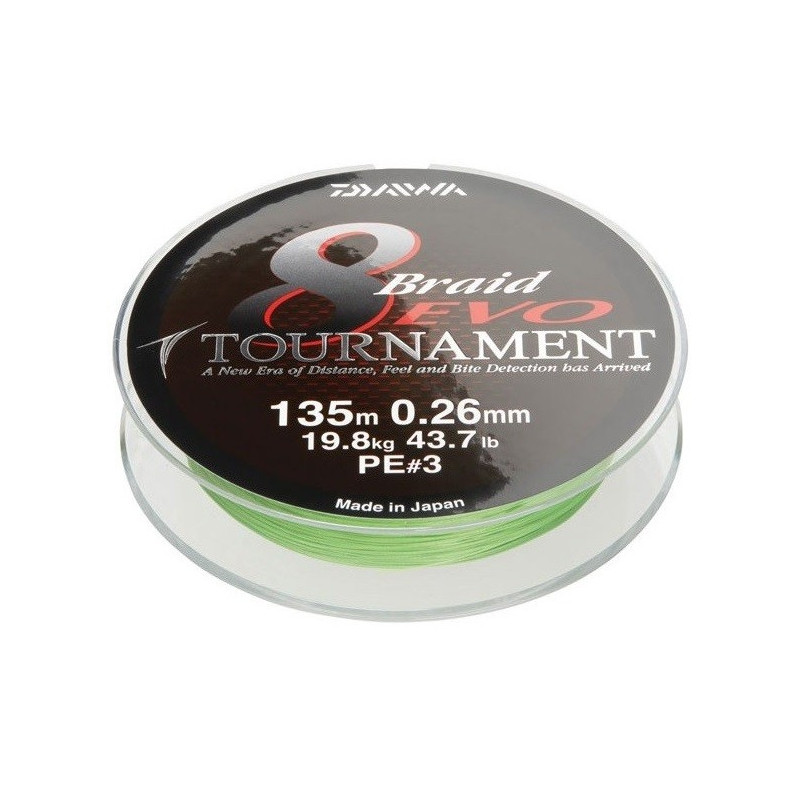 Plecionka Daiwa Tournament 8 Braided Evo 135m / 0.12mm Plecionka Daiwa Tournament 8 Braided Evo 135m / 0.12mm