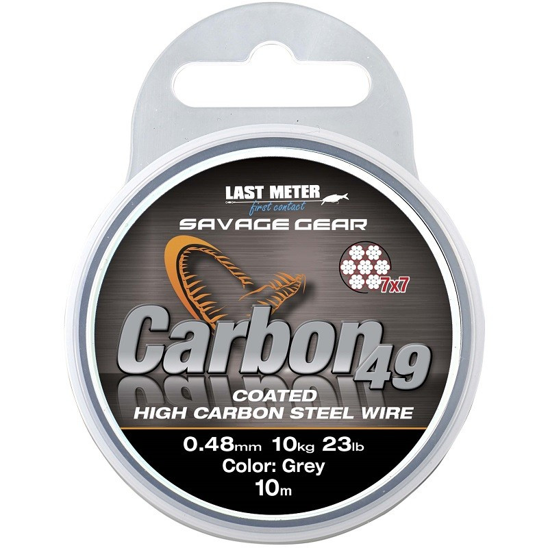 Linka stalowa na przypony CARBON 49 23kg Savage Gear Linka stalowa na przypony CARBON 49 23kg Savage Gear