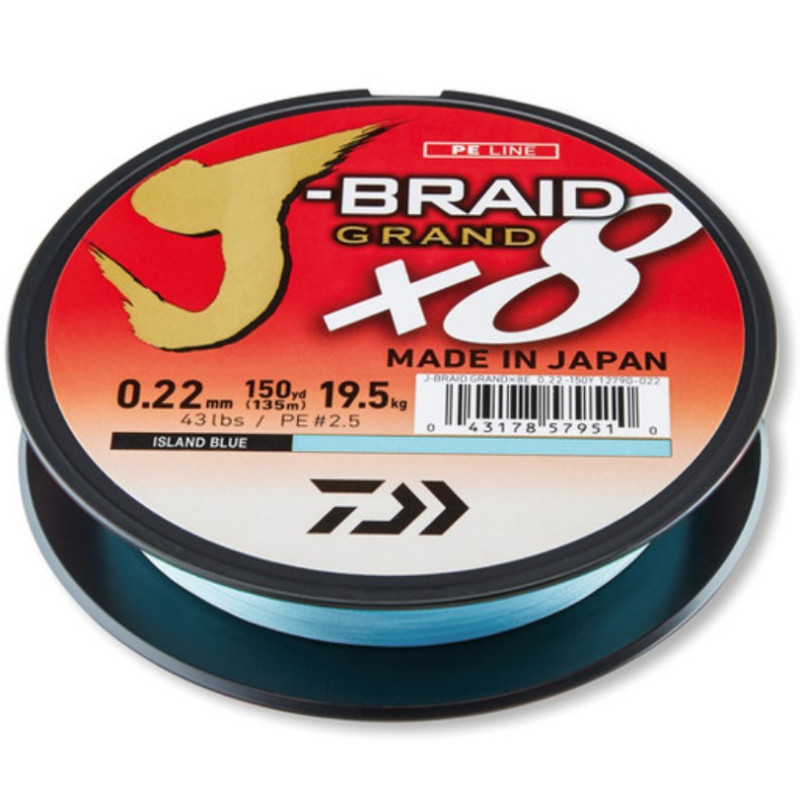 Plecionka Daiwa J-Braid Grand X8 Blue 135m / 0,13mm Plecionka Daiwa J-Braid Grand X8 Blue 135m / 0,13mm