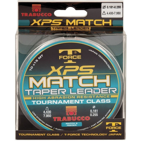 Żyłka Trabucco XPS Match Taper Leader 0,181-0,255mm Żyłka Trabucco XPS Match Taper Leader 0,181-0,255mm